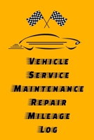 Vehicle Service Maintenance Repair Mileage Log - Gold Cover: A 100-page, 6” x 9” Journal to Record Important Events for your Cars, Trucks, Motorcycles and Other Vehicles 1660276985 Book Cover