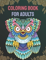 Coloring Book for Adults: Easy and Simple Images of Flowers, Unicorn, ocean fishes, forest, Animals, Objects B09DDV2928 Book Cover