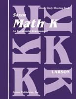 Saxon Math K: Home School Teachers Edition (Homeschool Math Grade K) 1565770218 Book Cover