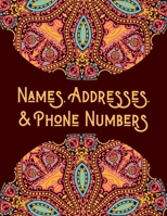 Names, Addresses, & Phone Numbers: Address Book With Alphabet Index (Large Tabbed Address Book). 1676450769 Book Cover