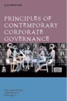Principles of Contemporary Corporate Governance 0511813481 Book Cover