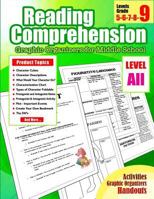 Reading Comprehension 8th Grade: Reading Comprehension 9th Grade Graphic Organizers for Middle School for 5th, 6th, 7th, 8th, 9th Grade 198204361X Book Cover