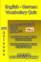 English - German Vocabulary Quiz - Match the Words - Volume 2 B0BZFGS2FF Book Cover