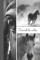 Carnet de note: photos de chevaux en noir et blanc Int�rieur lign� pour prise de note facile, avec motifs cheval ( carnet de note lign� avec motifs cheval ) 1710218959 Book Cover
