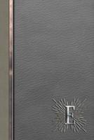 E: Meetings Notebook for Social Worker with Custom Interior: Personalized Monogram Initial Beveled Silver & Leather Effect 6 x 9 inch - 121 Pages 1078092303 Book Cover