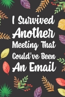 I Survived Another Meeting That Could've Been an Email: Blank Lined Diary / Notebook / Journal, Gifts For Coworker And Boss - Inspirational, ... Quotes 6x9" 120 Pages (Funny Quote Notebook) 1699792860 Book Cover