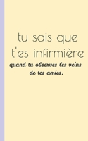 tu sais que t'es une infirmiere quand tu observe les veins de tes amies: carnet d'infirmiere pour prise note 5x8 (12.7x20.32 CM) 100 pages 1650511841 Book Cover