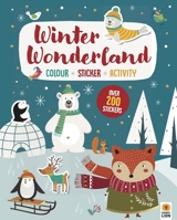 Christmas Color, Paint & Sticker: Winter Animals 1837161151 Book Cover