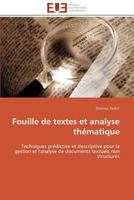 Fouille de Textes Et Analyse Tha(c)Matique 384178304X Book Cover