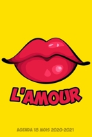 L'amour - Agenda 18 Mois 2020-2021: Aime tout le monde Janvier 2020 - juin 2021 Planificateur Calendrier quotidien de l'organisateur 15 x 23 cm Travail, voyage, �cole Vues mensuelles Notes vierges rap 1709874201 Book Cover