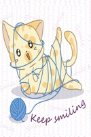 Keep smiling cat notebook: Notebook, Diary and Journal with 120 Lined Pages with playing cat 1670946150 Book Cover