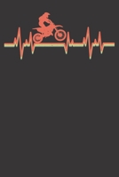 Notebook: MTB Mountainbike Vintage Retro Heartbeat Gift Dot Grid 6x9 120 Pages 108910118X Book Cover