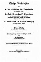 Einige Nachrichten Ueber 1. Den Steinring Bei Otzenhausen Im Landkreise Trier, 2. Castell Im Kreise Saarburg Und �ber Besitzer Desselben, Insbesondere �ber K�nig Johann Von B�hmen 1523377976 Book Cover