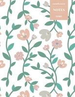 Cornell System Notes 110 Pages: Vintage Floral Notebook for Professionals and Students, Teachers and Writers - Light Pink Mini Climbing Roses Pattern 1087479460 Book Cover