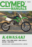 Kawasaki KX80, KX85  KX100: KX80 1991-2000, KX85 and KX85-II 2001-2016 and KX100 1989-2016 - See more at: https://www.clymer.com/clymer-manuals-kawasaki-KX80-1991-2000-KX85-and-KX85-II-2001-2016-and-K 1620922363 Book Cover
