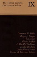 Tanner Lectures in Human Values: Volume 9, 1988 (Tanner Lectures in Human Values) 0521176395 Book Cover