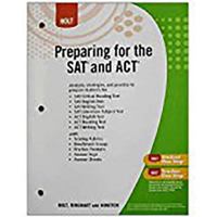 Holt Preparing for the SAT and ACT 0030991137 Book Cover