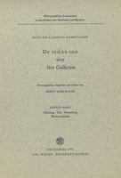 Doblhofer: Rutilius Claudius Namatianus: de Reditu Suo Sive Iter Gallicum, Band 1: Einleitung, Text, Ubersetzung, Worterverzeichnis 3825322106 Book Cover