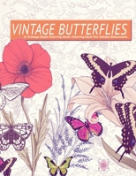 Vintage butterflies: Butterflies coloring book for adults, a vintage style coloring book 1650347782 Book Cover