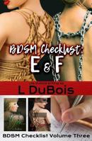 BDSM Checklist: E & F 1978456263 Book Cover