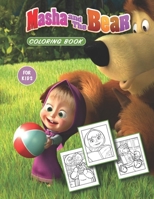 Masha and the bear coloring book: Great coloring book for kids ages 3-9 with high quality illustrations to decorate B08HTBB3RF Book Cover