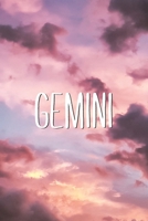 Gemini: Awesome Aesthetic Gemini Astrology Zodiac Sign Blank Lined Paper Notebook Horoscope Journal Gift 1702304841 Book Cover