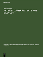 Altbabylonische Texte aus Babylon 3112616197 Book Cover