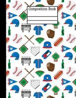 Baseball Game Composition Notebook - 4x4 Quad Ruled: 7.44 X 9.69 - 200 Pages - Graph Paper - School Student Teacher Office 1717126790 Book Cover