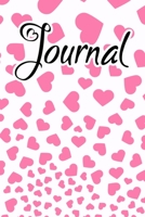 Journal: Bubble Gum Pink Falling Hearts Journal for women to write in 1657878139 Book Cover