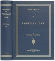 Analysis of American Law 1240192665 Book Cover