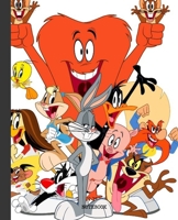 Notebook: Looney Tunes Cartoon Soft Glossy Cover Graph Paper Pages Book 7.5 x 9.25 Inches 110 Pages 1692445065 Book Cover