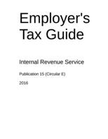 Employer's Tax Guide: Publication 15 1523932724 Book Cover