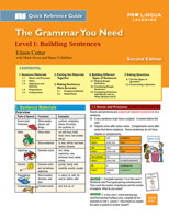 Building Sentences: The Grammar You Need, Level 1 0866475729 Book Cover