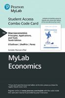 Mylab Economics for Macroeconomics: Principles, Applications and Tools -- Combo Access Card 0135640024 Book Cover