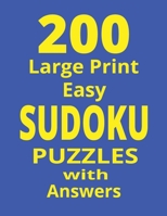 200 Easy Large Print Sudoku Puzzles Book B0BF3GB427 Book Cover
