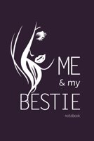 Me and My Bestie Notebook, Blank Write-in Journal, Dotted Lines, Wide Ruled, Medium (A5) 6 x 9 In (Purple) 1714383253 Book Cover