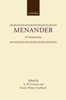 Menander: A Commentary: A Commentary 0198141971 Book Cover