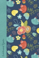 Address Book: Large Print Alphabet Tabs Emergency Contacts Old Fashioned Blue Floral B084QN6SGY Book Cover
