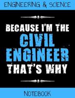 Engineering & Science Notebook: Composition Book for Civil Engineers or Engineering Students (100 Pages Half Squared 4x4 Graph Paper Half Wide Ruled Lined Paper) 1091710775 Book Cover