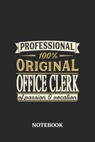 Professional Original Office Clerk Notebook of Passion and Vocation: 6x9 inches - 110 dotgrid pages - Perfect Office Job Utility - Gift, Present Idea 1696729947 Book Cover