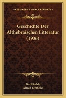 Geschichte Der Althebraischen Litteratur (1906) 3965065254 Book Cover