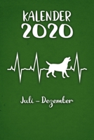 Kalender 2020: Grüner Tageskalender Labrador Retriever Herzschlag Hunde 2. Halbjahr Juli Dezember ca DIN A5 weiß über 190 Seiten 1650646658 Book Cover