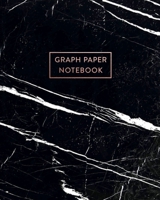 Graph Paper Notebook: Black and White Marble | 8 x 10 - 5 x 5 Squares per inch | 100 Quad Ruled Pages | Cute Graph Paper Composition Notebook for ... Students (Math and Science School Essentials) 1689680970 Book Cover