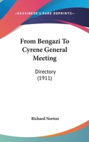 From Bengazi To Cyrene General Meeting: Directory 1166564991 Book Cover