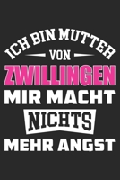 Ich Bin Mutter Von Zwillingen Mir Macht Nichts Mehr Angst: Din A5 Heft (Kariert) Mit Karos Für Mama Mit Zwillinge | Notizbuch Tagebuch Planer Mutter ... Doppelpack Notebook (German Edition) 1677841605 Book Cover