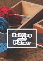 Knitting Project Planner: knitting journal for beginner or expert Keep track of your knitting Up To 60 Knitting Projects 125 pages, 7x10 Paperback old drawer with needle and ball of red and blue wool 171000326X Book Cover
