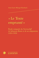 Le Texte Emprunte: Etude Comparee Du Narrenschiff de Sebastian Brant Et de Ses Adaptations (1494-1509) 2812451874 Book Cover