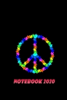 Peace Symbol Notebook 2020, New Year Gift, Gift For friends, Black Journal Notebook: Lined Notebook / School Notebook /Journal, 2020 Notebook, Peace Symbol120 Pages, 6x9 1673450822 Book Cover