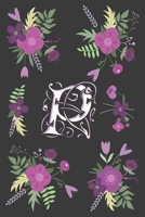 P: P Monogram Notebook, Letter P Initial Monogram Notebook, for Kids, Girls & Women | Pink Floral with letter P glossy and smooth finish cover, (6 x 9) 120 pages 1659667984 Book Cover