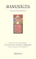 Manuscripta 63: 1 (2019) 2503582826 Book Cover